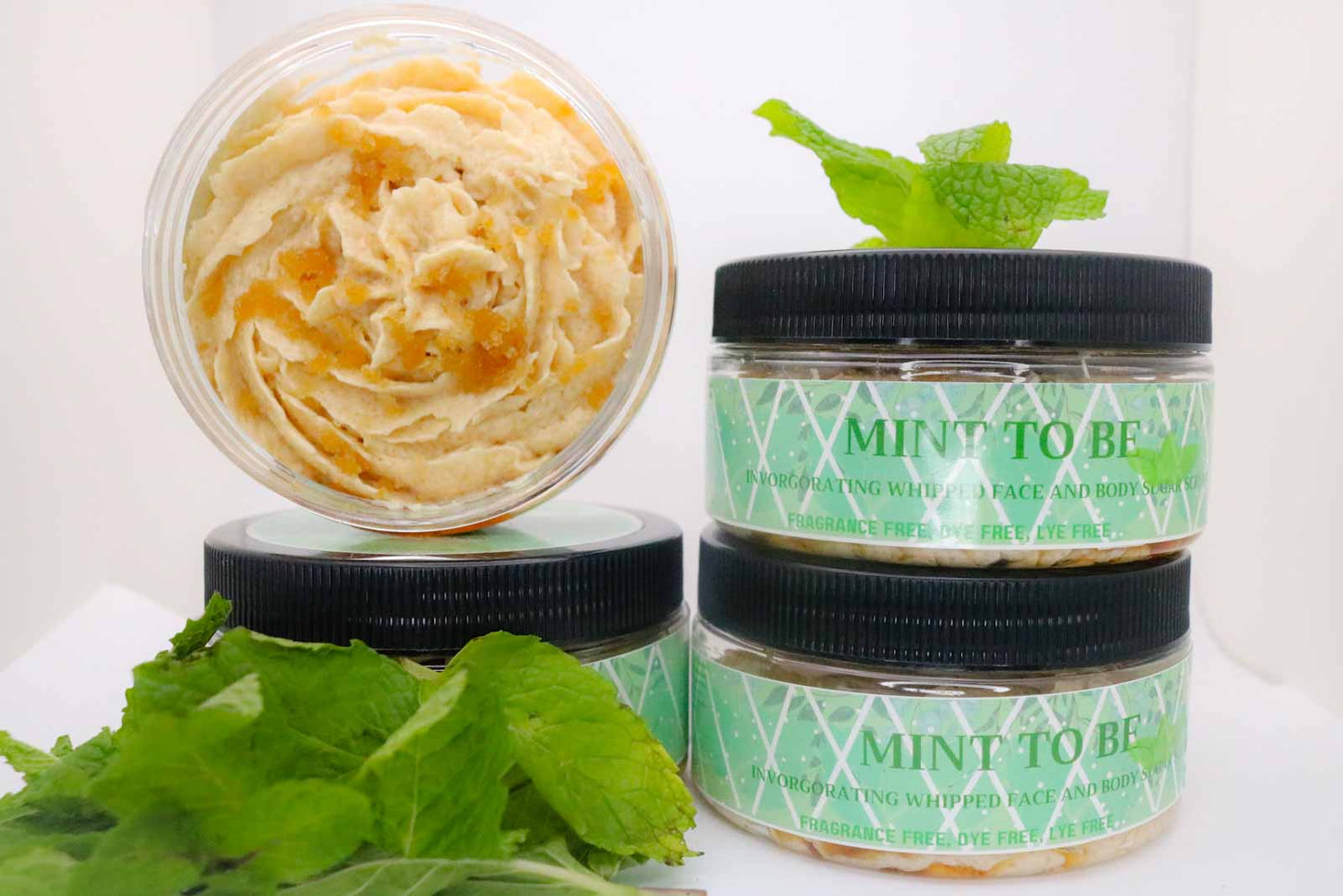 Mint To Be - Invigorating Foaming Whipped Sugar Exfoliating Face Scrub - 8 OZ