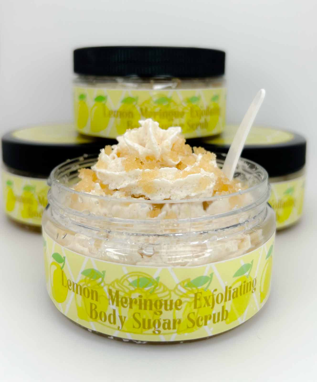 Lemon Meringue Body Scrub - Foaming Whipped Sugar Exfoliating Scrub